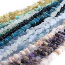Natural Gemstone Chip Beads - Assorted Colors String for Jewelry Crafting