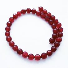 Faceted Round Agate Beads (Solid Color)