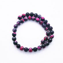 Faceted Round Agate Beads (Mixed Colors)