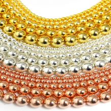 Smooth Round Hematite Beads