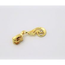 Zipper Slider Copper With Diamond 5ml Gold