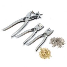 3pc Leather Hole Punch Set With Grommet and Punches
