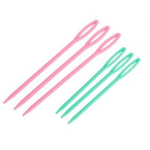 6Pcs Large Eye Plastic Sewing Needles