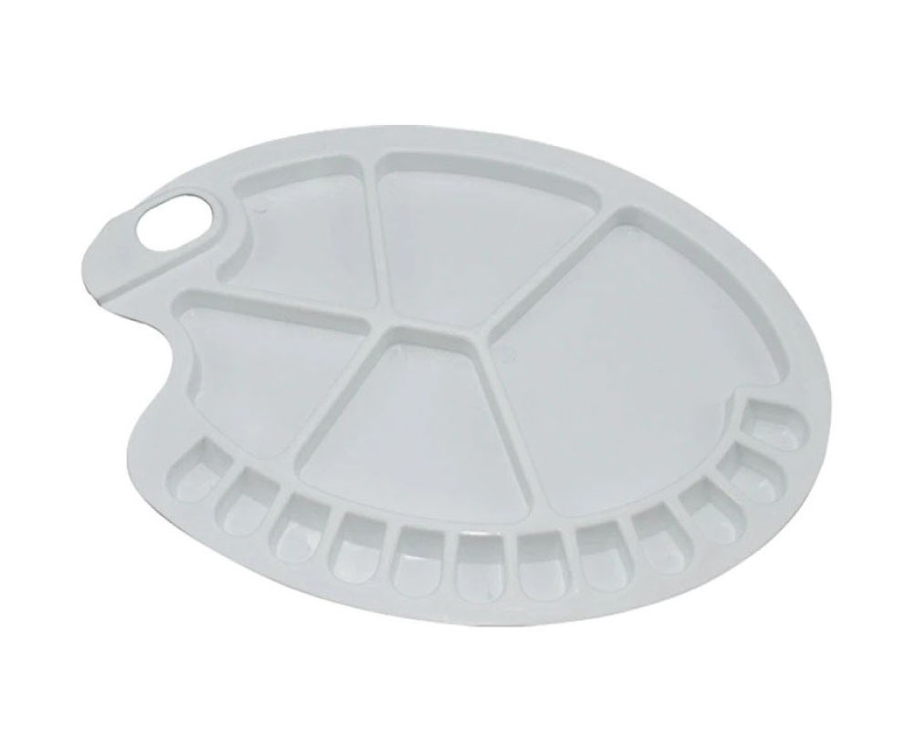 Plastic Painting Palette Watercolor Drawing With 17 Wells