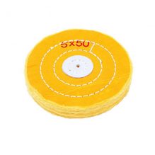 5x50 Yellow Soft Cotton Polishing Buffing Wheel Bench Grinder With Arbor Hole