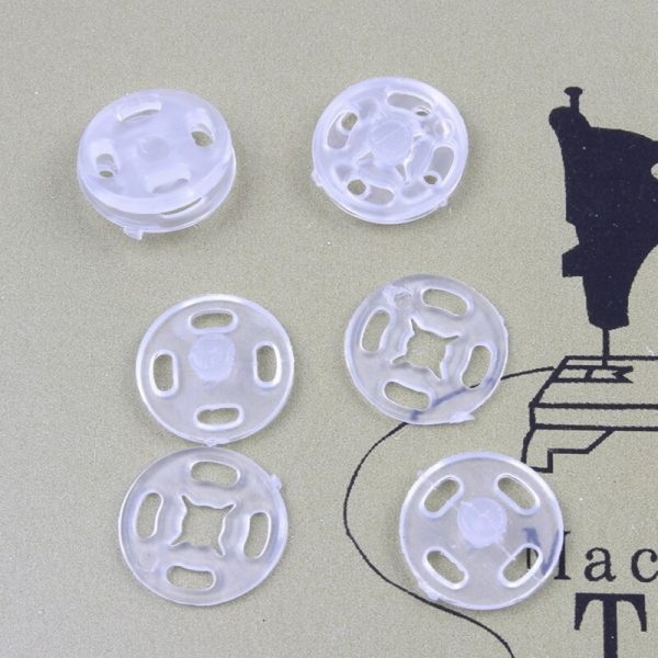 Genuine Transparent Snap Fasteners Press Button Plastic