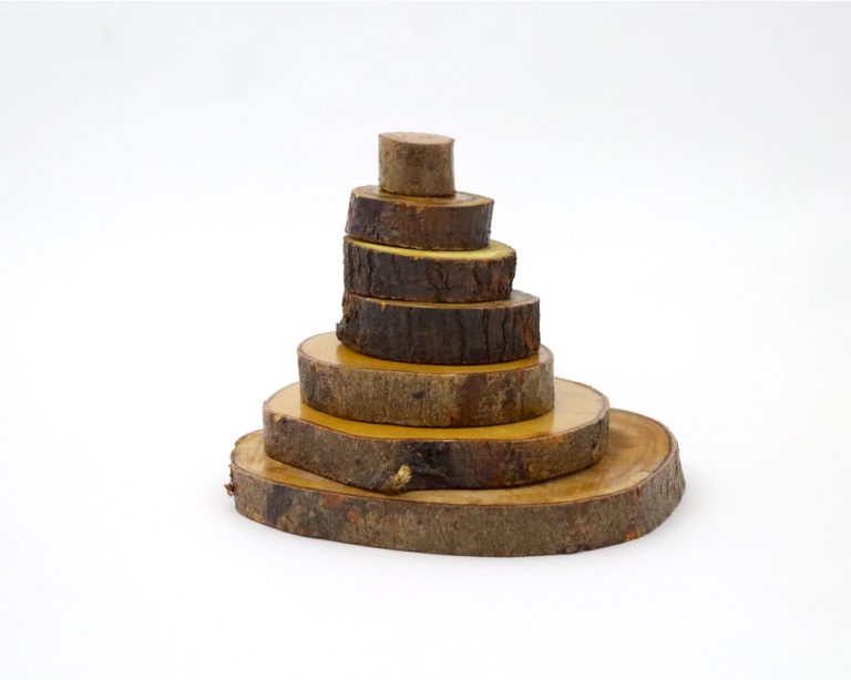 Wood Rough Circle Set - Set of 7 Pcs