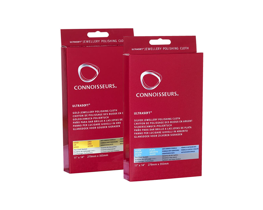 Connoisseurs Gold and Silver Jewelry Polishing Cloths
