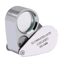Illuminated Jeweler Lens Loupe 2 LED Light 30x