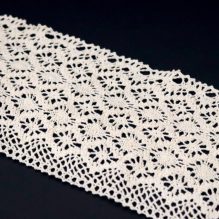 Embroidered Cotton Lace Beige 17CM