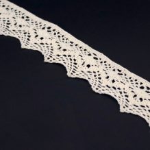 Embroidered Cotton Lace Beige 4CM