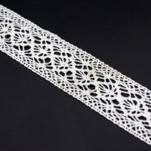 Embroidered Cotton Lace White 4CM