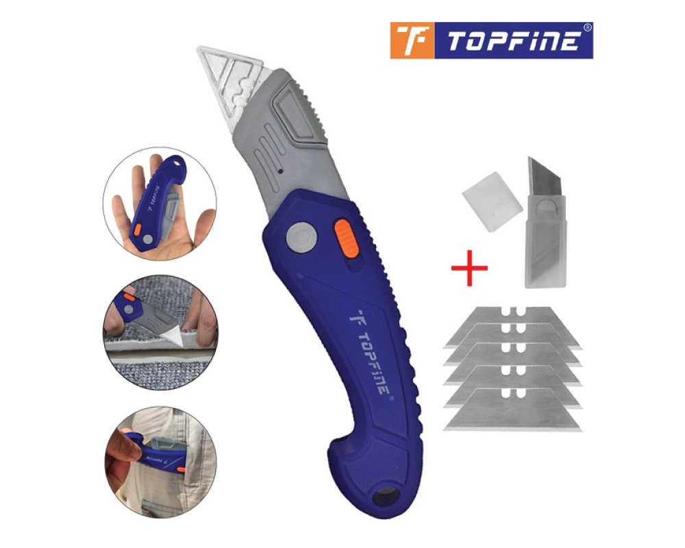 Lightweight Folding Utility Knife Cutter with 5 Blades