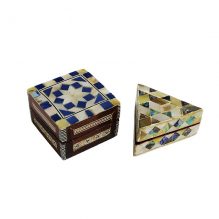 Handmade Small Wooden Arabesque Motifs Box