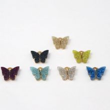 Butterfly Pendant Chinese Gold In Glitter Colours