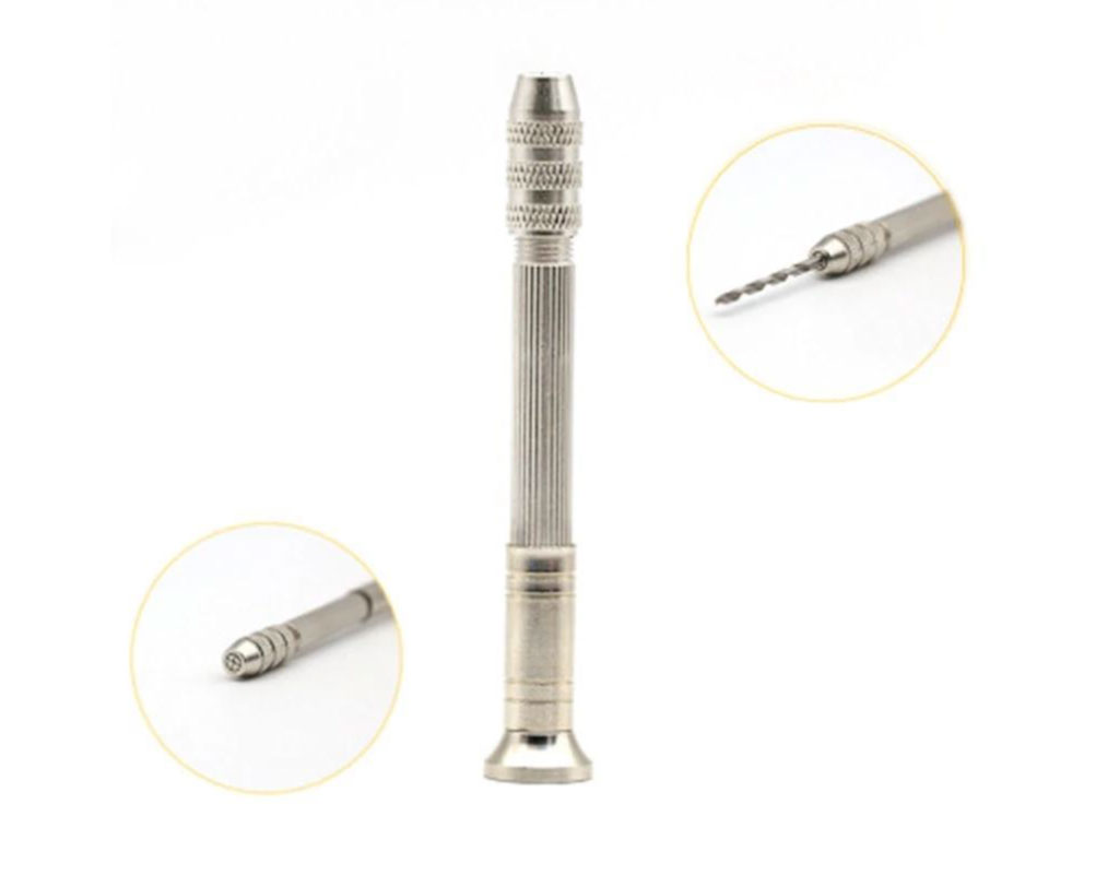 Hand Drill with 2 Pieces Mini Twist Drill Bits - Image 3
