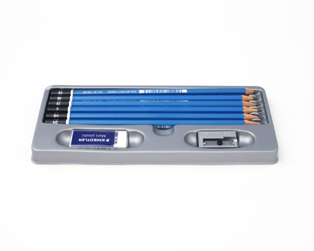 Staedtler 6 Pencil Set with Sharpener and Eraser - Image 3