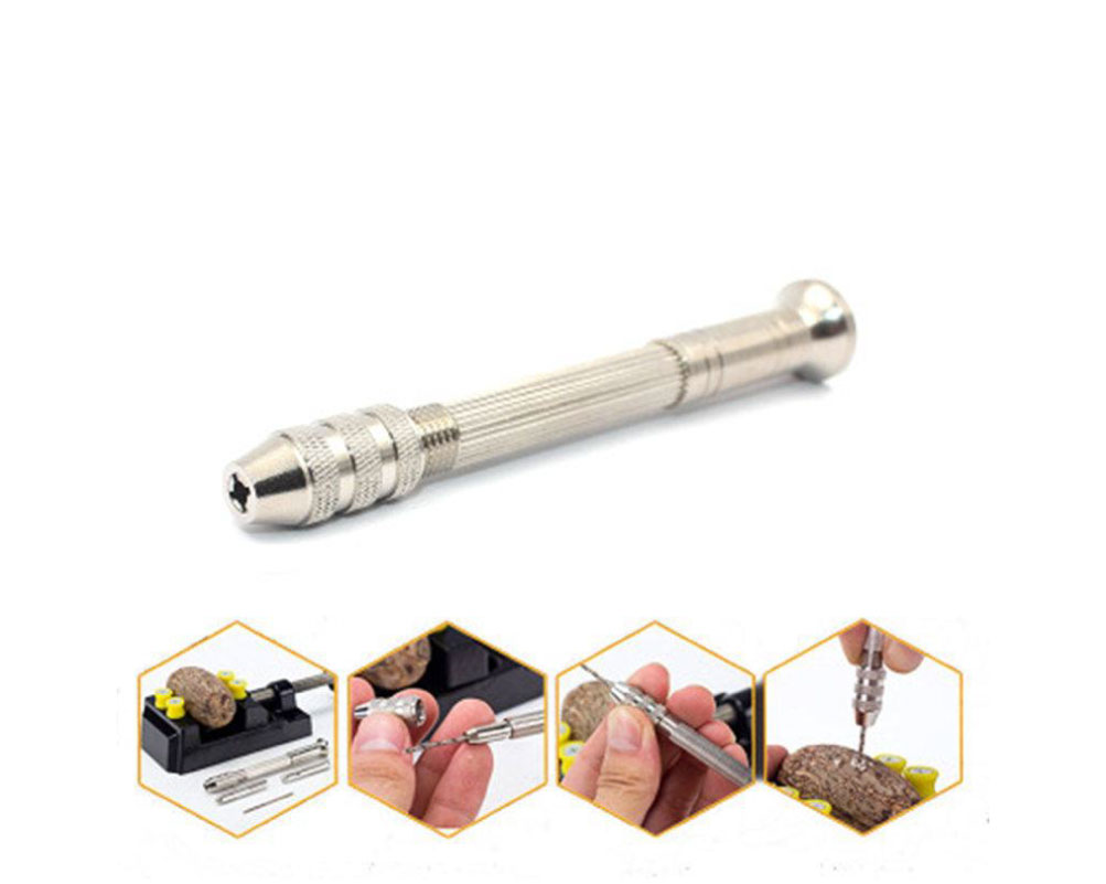 Hand Drill with 2 Pieces Mini Twist Drill Bits - Image 5