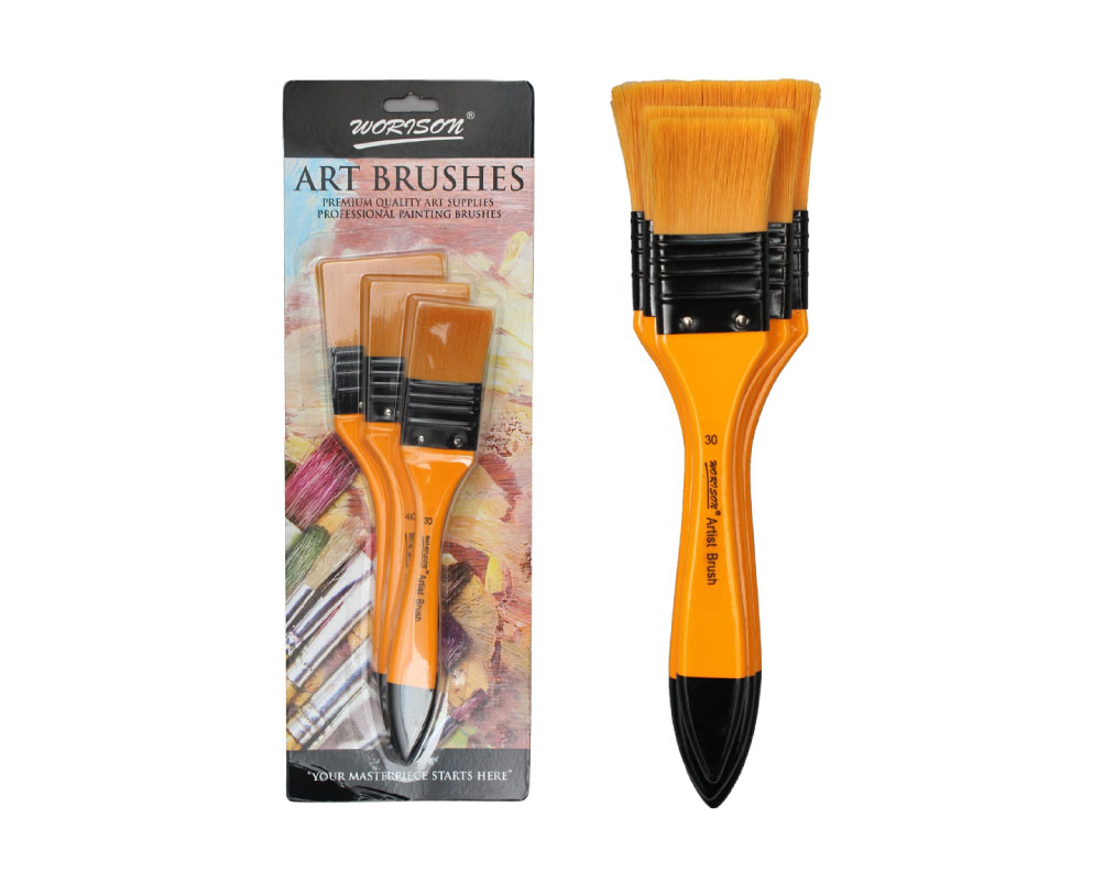 Set of 3Pcs Paint Nylon hair Brushes (30/40/50mm)