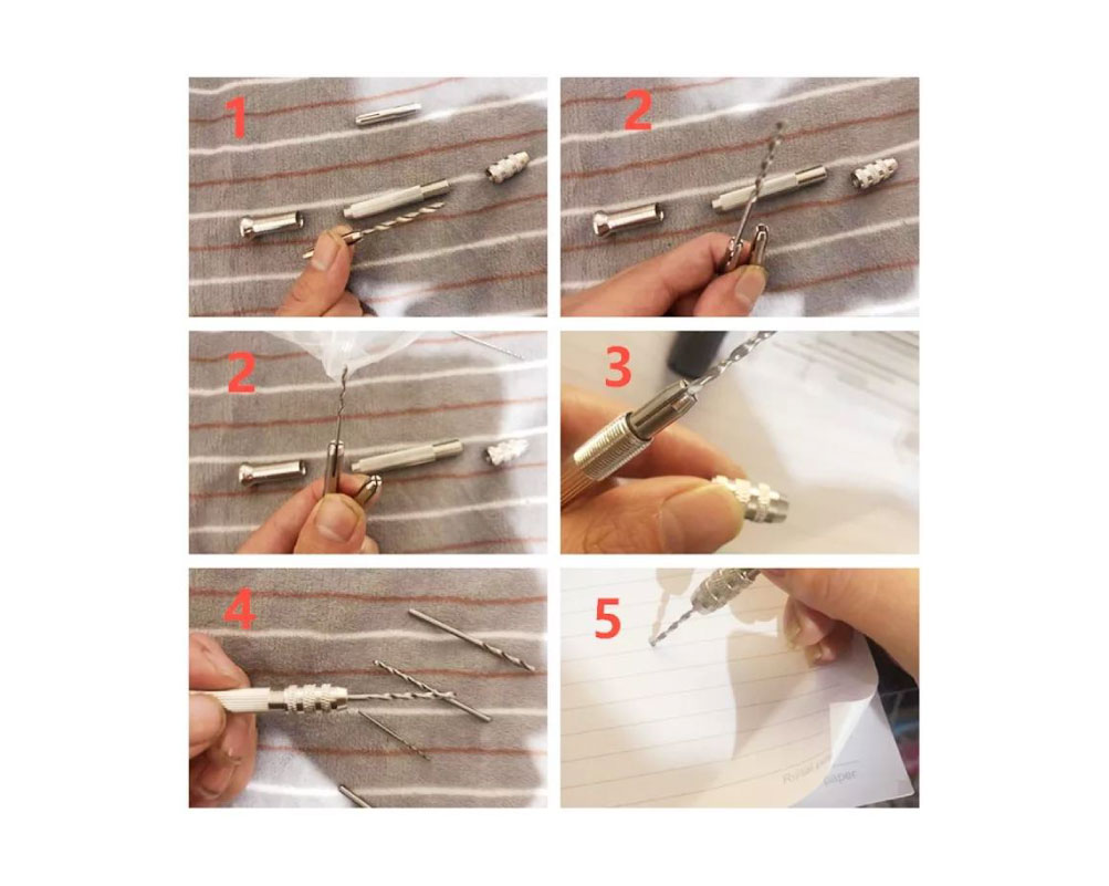 Hand Drill with 2 Pieces Mini Twist Drill Bits - Image 7