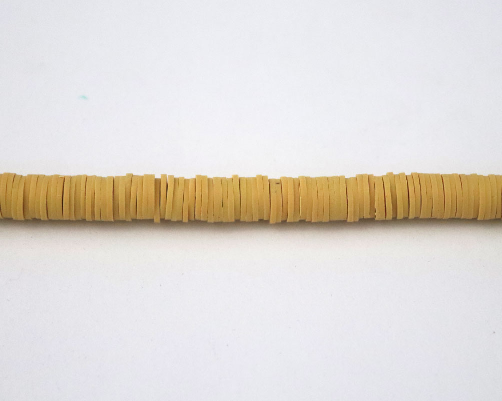 Clay Beads Necklace 6 MM In The Shape Of A Round Flat Vinyl In Different Colors - Image 5