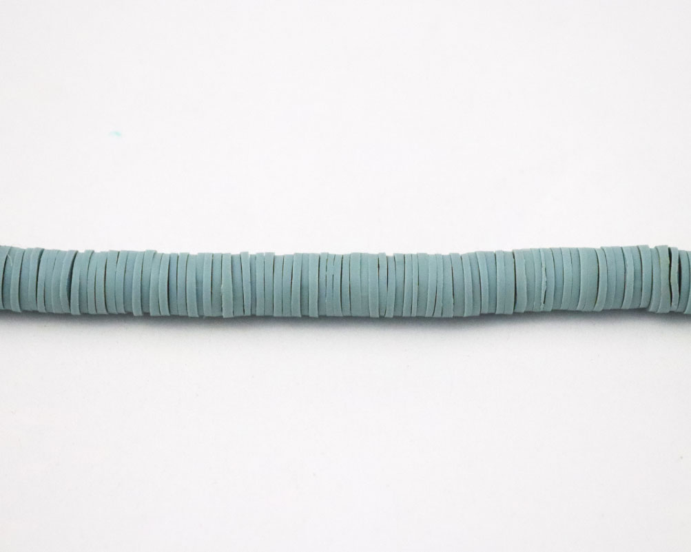 Clay Beads Necklace 6 MM In The Shape Of A Round Flat Vinyl In Different Colors - Image 6