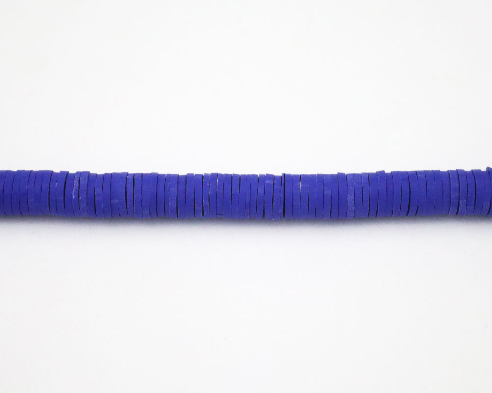 Clay Beads Necklace 6 MM In The Shape Of A Round Flat Vinyl In Different Colors - Image 8