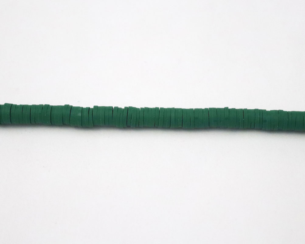 Clay Beads Necklace 4 MM In The Shape Of A Round Flat Vinyl In Different Colors - Image 9