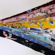 A piece of cloth of various shapes