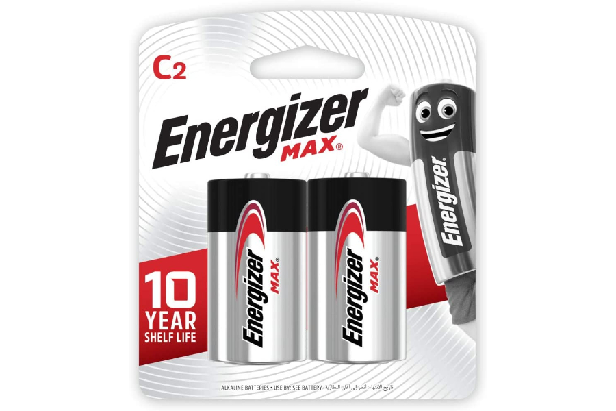 Energizer E93 BP2 Max C Alkaline Batteries - Pack of 2