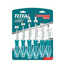 Screwdriver set 6 pieces with rubber handle TOTAL THT250606