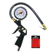 Pistol for measuring and adjusting the air pressure in tires WISEUP