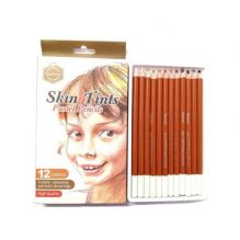 12 Pcs Skin Tint Pastel Pencils Set For Sketching & Drawing