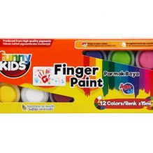 Funny Kids Finger Paint Set 12 Colors - 15ml