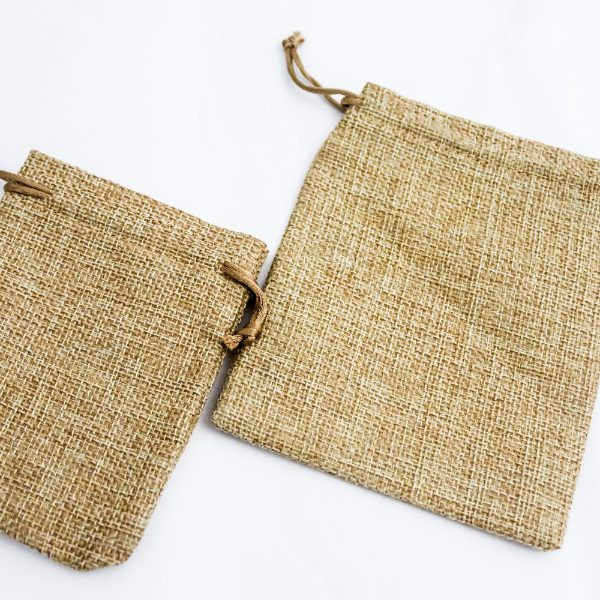Drawstring Burlap Bag – Available in Two Sizes