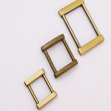 Bronze Bag Connector Metal Rectangle Buckle