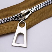 Nickel Bone Zipper Slider Lux