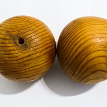 Hammered Pierced Wood Ball