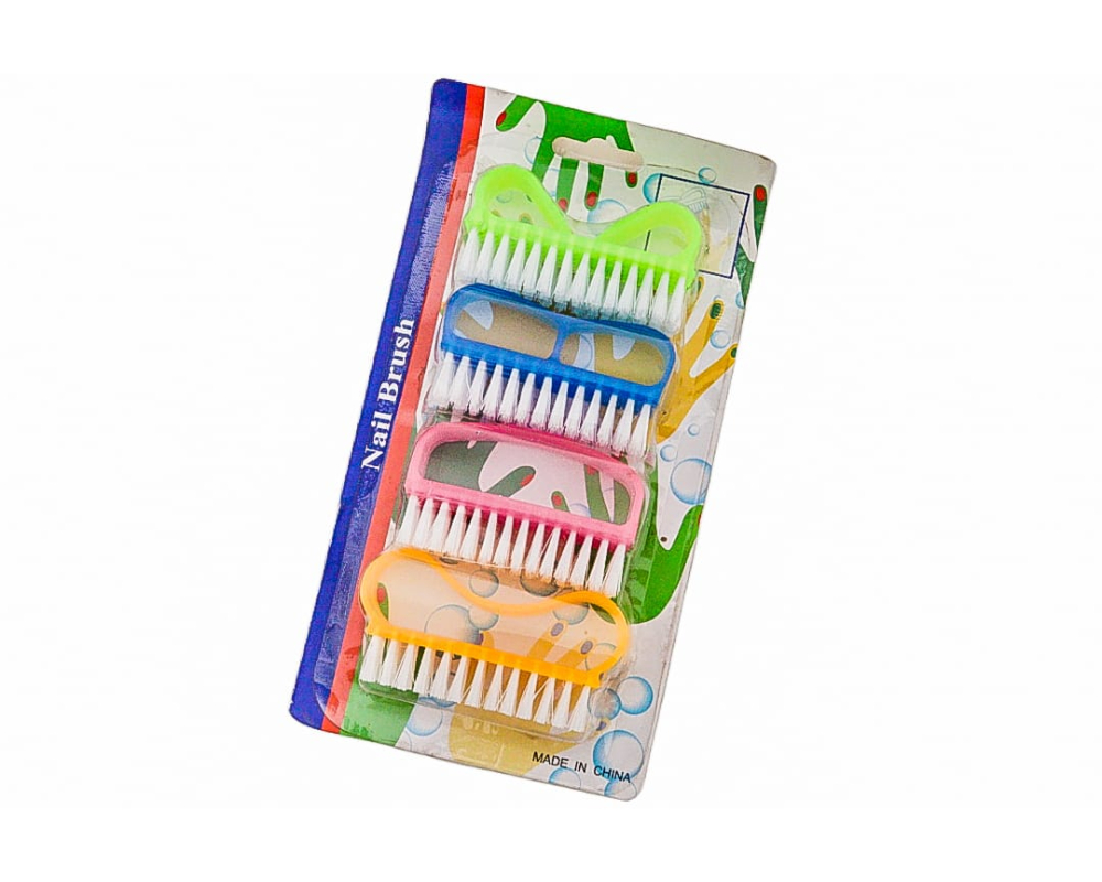 Nail Brush - Set of 4 Multi-Color Brushes