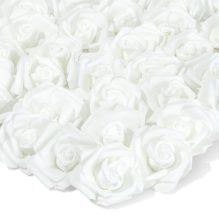 3 Inch White Artificial Flowers Stemless
