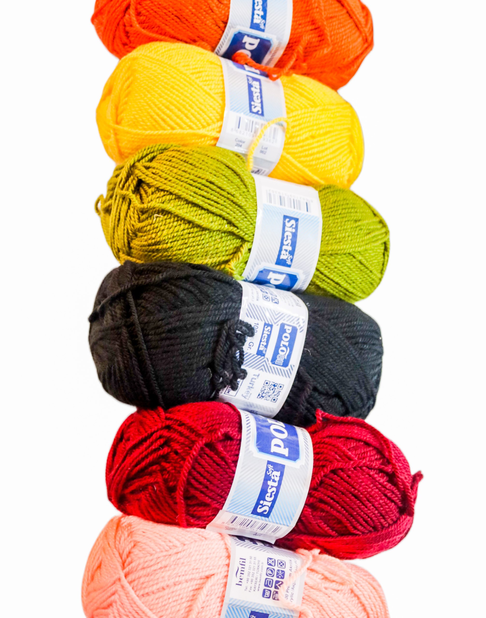 POLOSU 5 SKEINS FINE YARN,