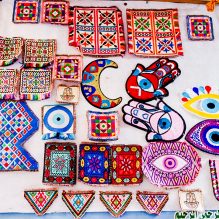 Embroidered hardware