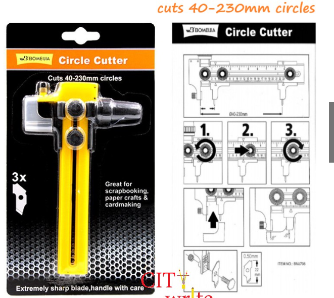 Fabric Circle Cutter for Paper Crafts, Compass - Image 2
