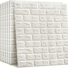 Pack of 10 3D Brick Wallpaper Self-Adhesive