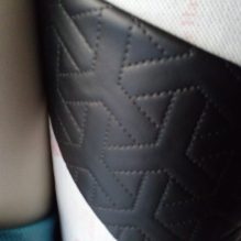 Embossed and Stitched Double Leather