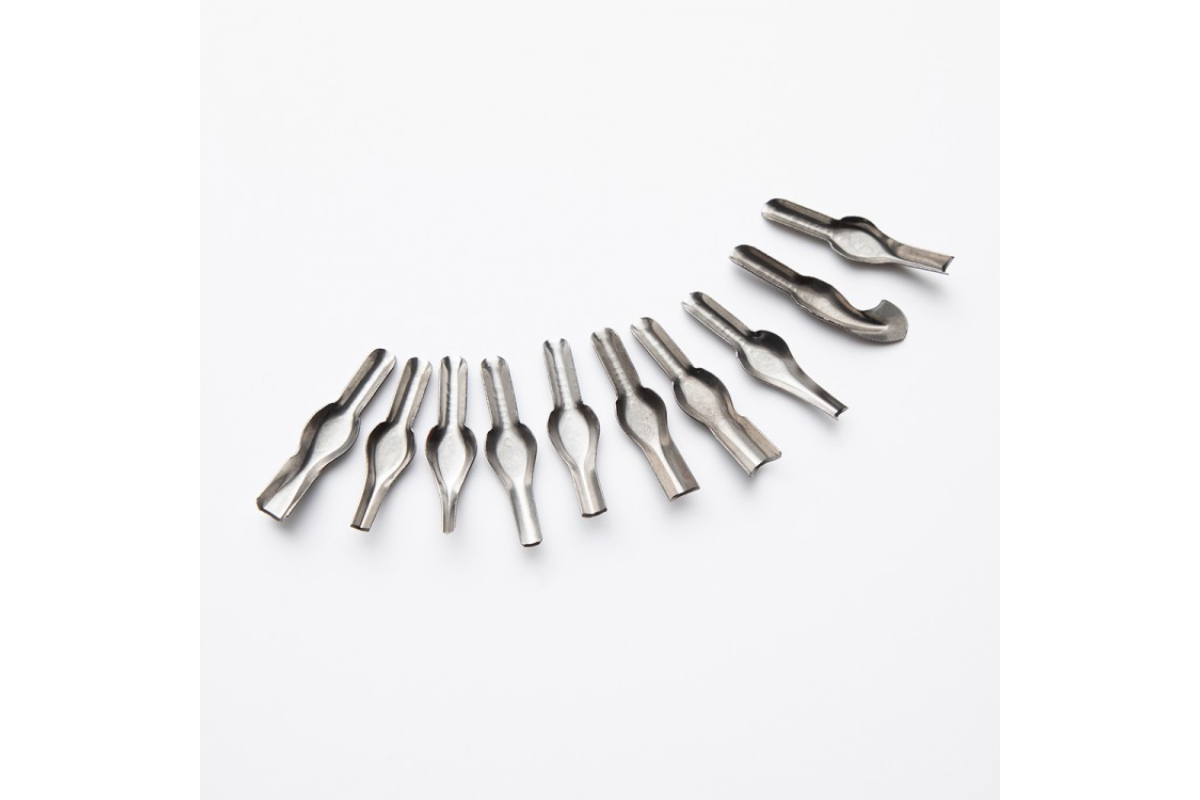 Lino Carving Tool Set - Handle with 10 Blades - Image 4
