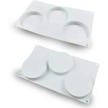 3Cavity Disc Lollipop Candy Chocolate Mold