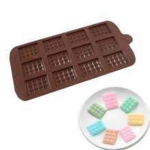 Silicone mold for making chocolate pieces