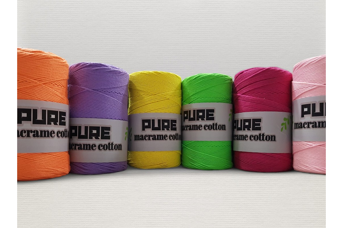 Pure Cotton Macrame Yarn in Assorted Colors - 250g - Image 3