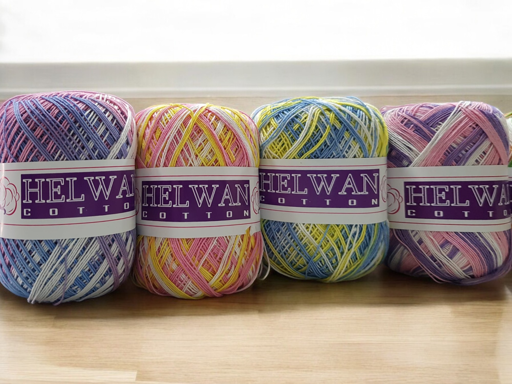 Helwan Cotton Yarn - 100% Egyptian Cotton, Multi-Color Variegated - Image 4